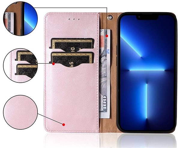 Puzdro na mobil Magnet Strap knižkové kožené puzdro na Samsung Galaxy A12 5G, ružové ...