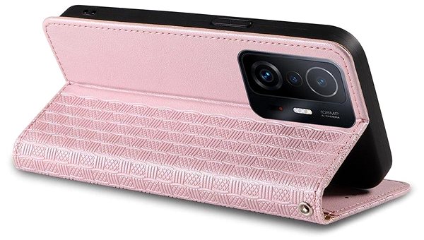 Puzdro na mobil Magnet Strap knižkové kožené puzdro na Samsung Galaxy A13 5G, ružové ...