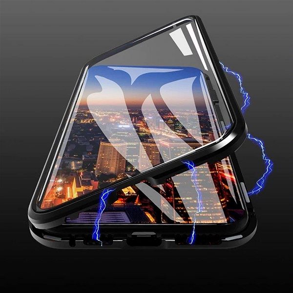 Puzdro na mobil Magnetic Full Body Glass magnetické puzdro na iPhone 11 Pro, čierne ...