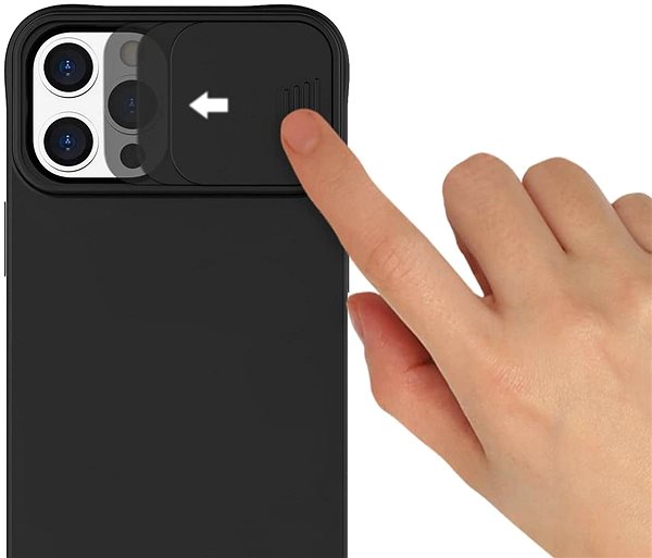 Kryt na mobil Privacy Lens silikónový kryt na Samsung Galaxy M53 5G, čierny ...