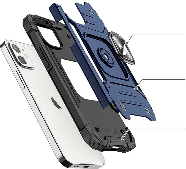 Kryt na mobil Ring Armor plastový kryt na iPhone 12 mini, modrý ...