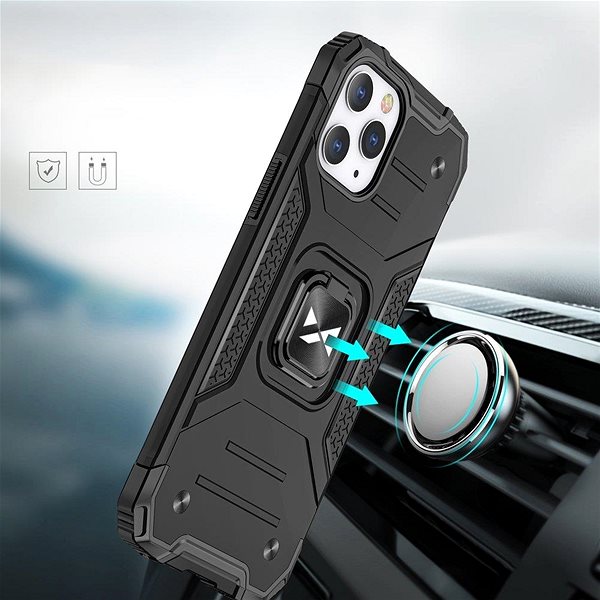 Kryt na mobil Ring Armor plastový kryt na iPhone 12 Pro Max, červený ...