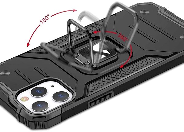 Kryt na mobil Ring Armor plastový kryt na iPhone 13 Pro, čierny ...