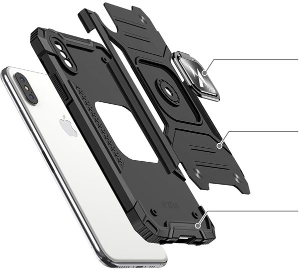 Kryt na mobil Ring Armor plastový kryt na iPhone XS/X, modrý ...
