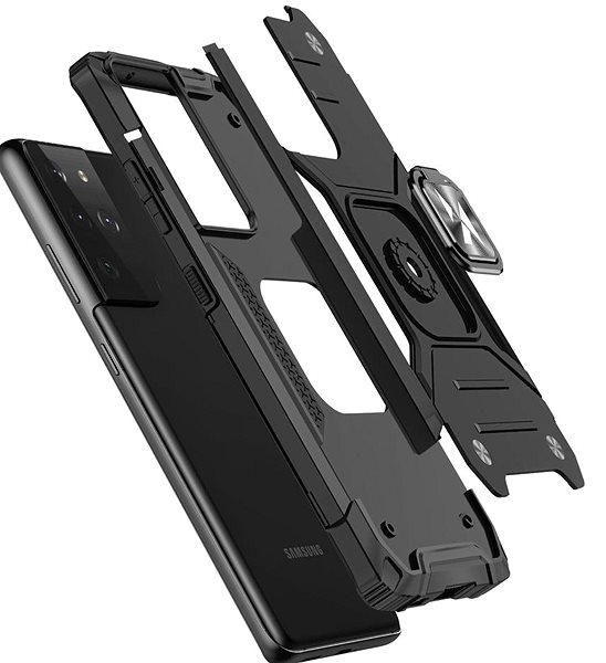 Kryt na mobil Ring Armor plastový kryt na Samsung Galaxy S22 Ultra, čierny, 39827 ...