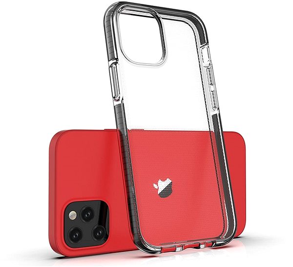 Kryt na mobil Spring Case silikonový kryt na iPhone 12 / 12 Pro, černý ...