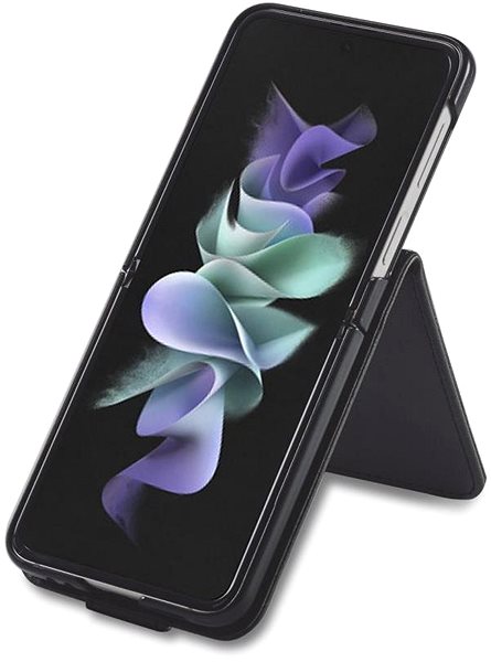 Puzdro na mobil Tech-Protect Wallet knižkové kožené puzdro na Samsung Galaxy Z Flip 4, čierne ...