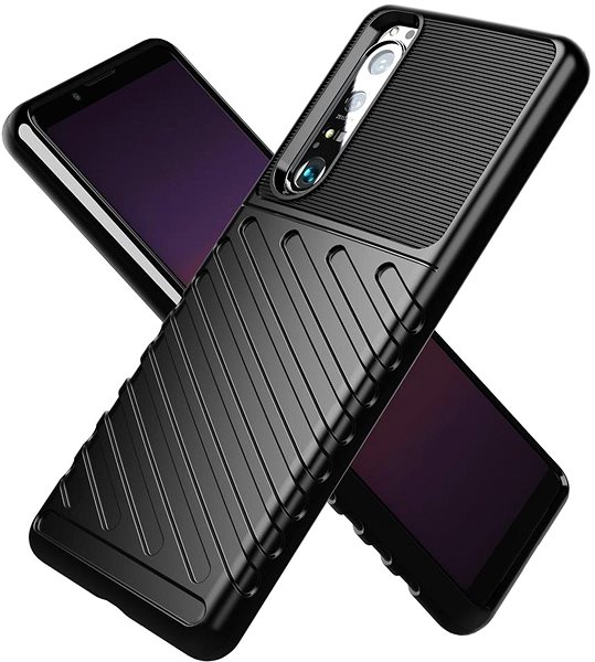 Kryt na mobil Thunder silikónový kryt na Sony Xperia 1 III, čierny ...