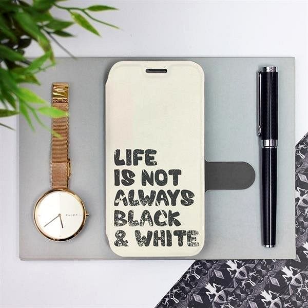 Kryt na mobil Flipové puzdro na mobil Samsung Galaxy A7 2018 – M041S Panda – life is not always black and white ...