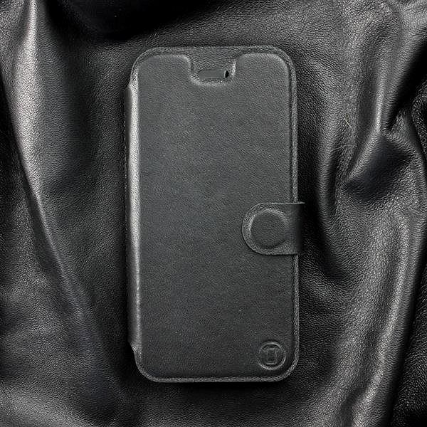 Kryt na mobil Flip puzdro na mobil Huawei Y5 II – Čierne – kožené – Black Leather ...