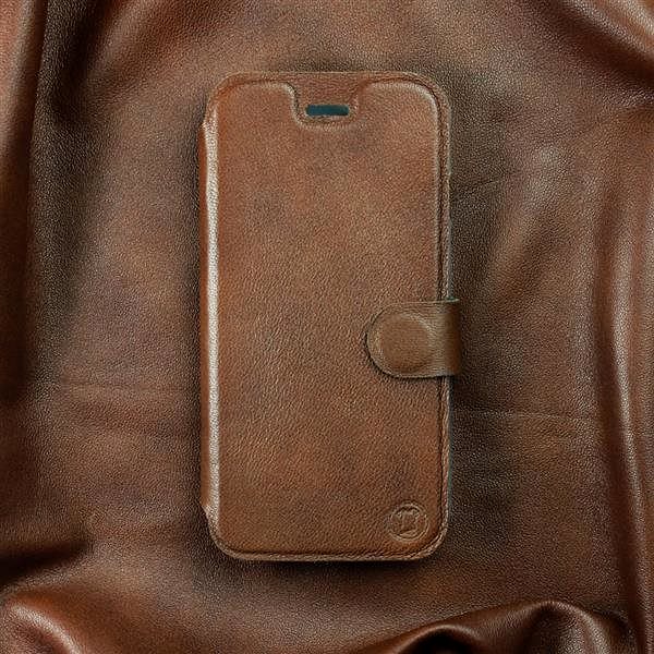 Kryt na mobil Flip puzdro na mobil Sony Xperia XA2 – Hnedé – kožené – Brown Leather ...