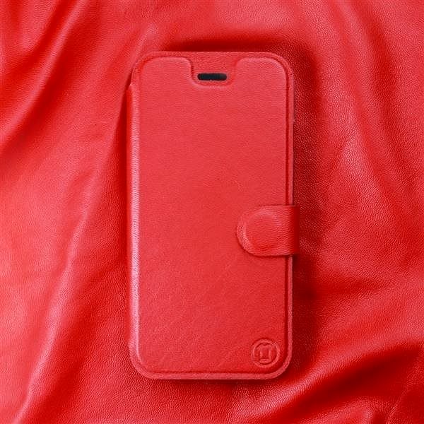 Kryt na mobil Flip puzdro na mobil Apple iPhone 6/iPhone 6s – Červené – kožené – Red Leather ...