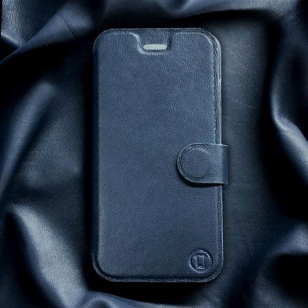 Kryt na mobil Flip puzdro na mobil Apple iPhone XS – Modré – kožené – Blue Leather ...