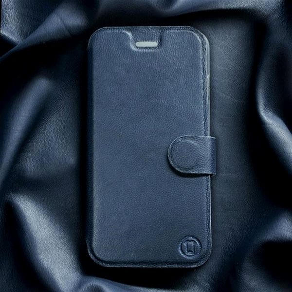 Kryt na mobil Flip puzdro na mobil Huawei Nova 5T – Modré – kožené – Blue Leather ...