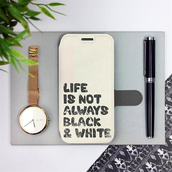 Kryt na mobil Flipové puzdro na mobil Xiaomi Redmi Note 8T – M041S Panda – life is not always black and white ...