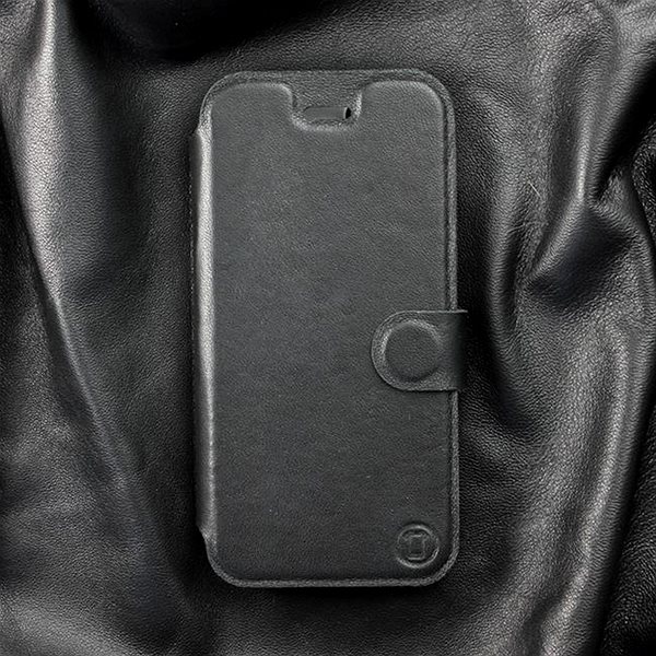Kryt na mobil Flip puzdro na mobil Xiaomi Redmi Note 8 T – Čierne – kožené – Black Leather ...