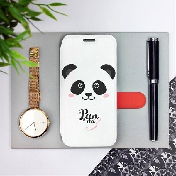 Kryt na mobil Flipové puzdro na mobil Xiaomi Redmi Note 9 Pro – M030P Panda Amálka ...