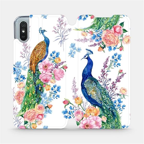 Kryt na mobil Flipové puzdro na mobil Xiaomi Redmi 9A – MX08S Pávy ...