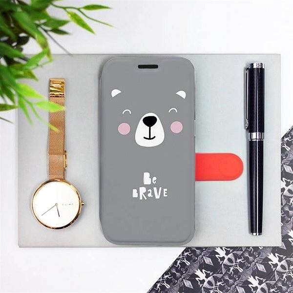 Kryt na mobil Flipové puzdro na mobil Apple iPhone 12 Pro – MH06P Be brave – more hugs ...
