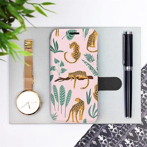 Kryt na mobil Flip puzdro na mobil Apple iPhone SE/iPhone 5/iPhone 5S – MP07S Leopardy ...