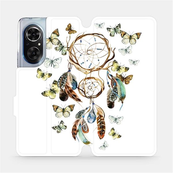 Pouzdro na mobil Mobiwear Flip pouzdro pro Huawei Nova 9 SE - M001P Lapač a motýlci ...