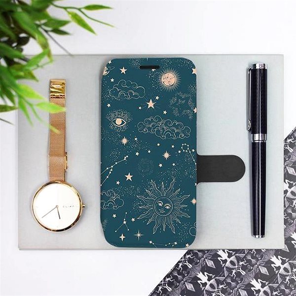 Mobiltelefon tok Mobiwear VP14S Xiaomi Redmi 9 flipes tok - varázslatos világűr ...