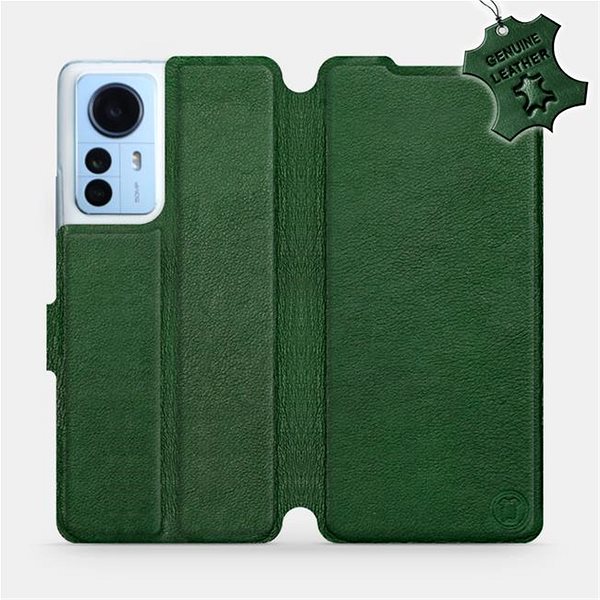 Puzdro na mobil Mobiwear Kožené flip puzdro na Xiaomi 12 Pro – Zelené – L_GRS ...