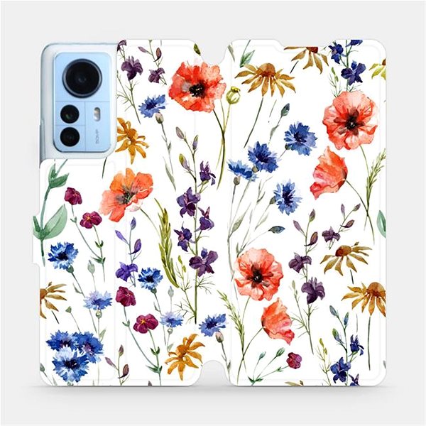 Puzdro na mobil Mobiwear Flip puzdro na Xiaomi 12 Pro – MP04S Lúčne kvety ...