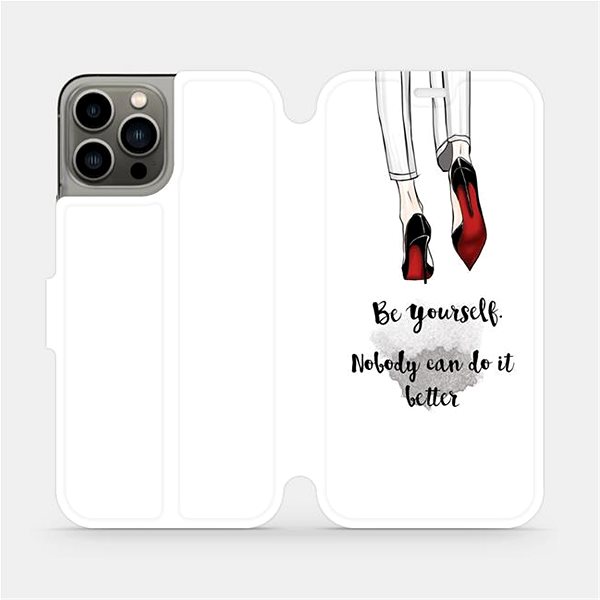 Puzdro na mobil Mobiwear Flip puzdro pre Apple iPhone 13 Pro – M046P Be yourself ...