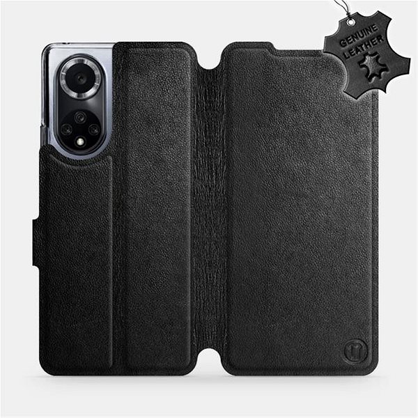 Puzdro na mobil Mobiwear Kožené flip puzdro na Huawei Nova 9 – Čierne – L_BLS ...