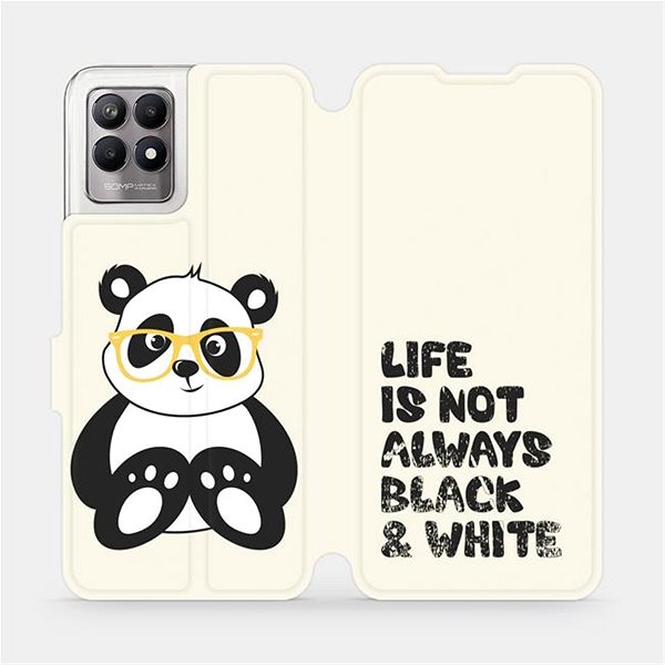 Puzdro na mobil Mobiwear Flip puzdro na Realme 8i – M041S Panda – life is not ...