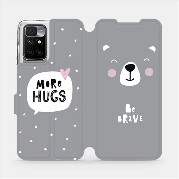 Puzdro na mobil Mobiwear Flip puzdro na Xiaomi Redmi 10 – MH06P Be brave – more hugs ...
