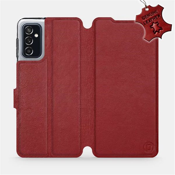 Puzdro na mobil Mobiwear Kožené flip puzdro na Samsung Galaxy M52 5G – Tmavo červené – L_DRS ...
