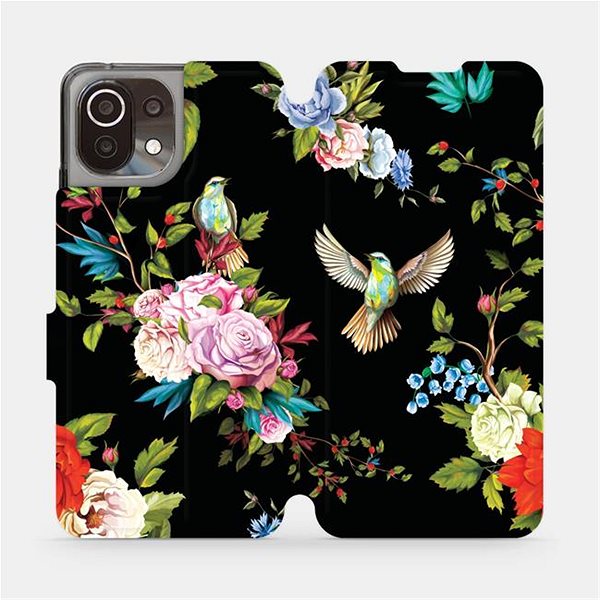 Puzdro na mobil Mobiwear Flip puzdro na Xiaomi 11 Lite 5G NE – VD09S Vtáky a kvety ...
