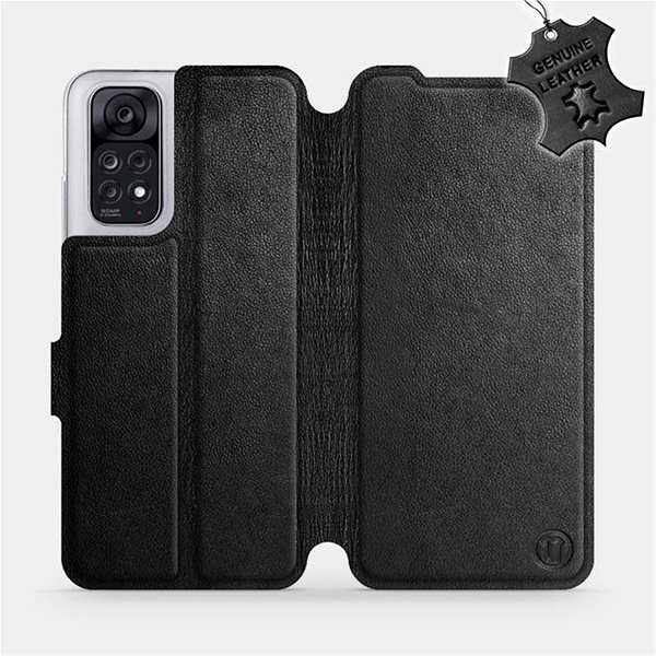 Puzdro na mobil Mobiwear kožené flip puzdro na Xiaomi Redmi Note 11/11S – Čierne ...