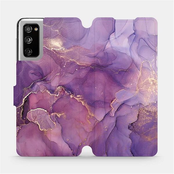 Mobiltelefon tok Mobiwear Samsung Galaxy S20 FE flip tok - VP20S, lila márvány ...