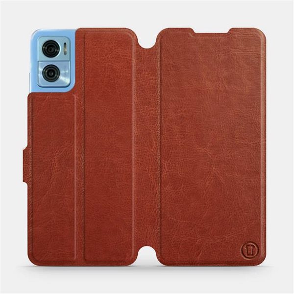 Puzdro na mobil Mobiwear flip na Motorola Moto E22/E22i – Brown & Gray ...