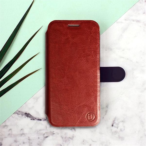 Puzdro na mobil Mobiwear flip na Motorola Moto E22/E22i – Brown & Gray ...