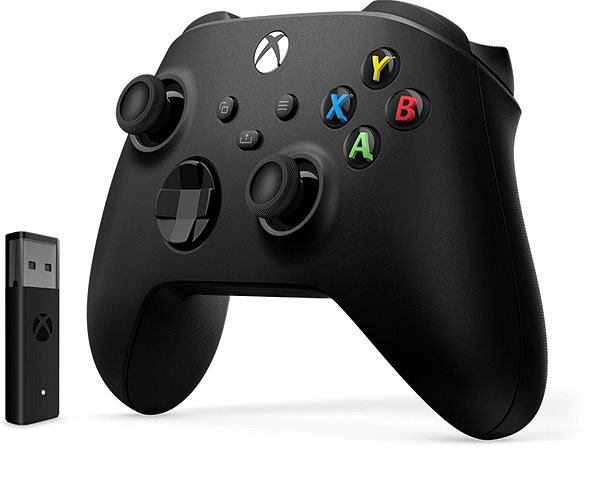 Gamepad Microsoft Xbox Wireless Controller + Wireless Adapter for Windows 10 Lateral view