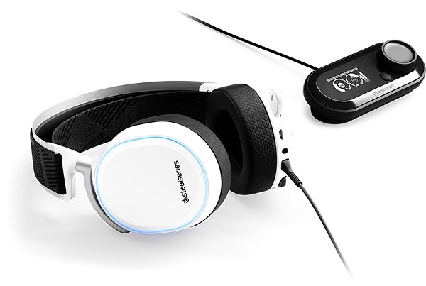Gaming Headphones SteelSeries Arctis Pro + GameDAC, White Lateral view