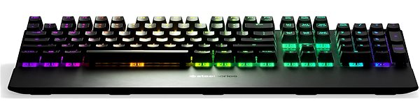 Gaming-Tastatur SteelSeries Apex 7 (Blue Switch) US Seitlicher Anblick