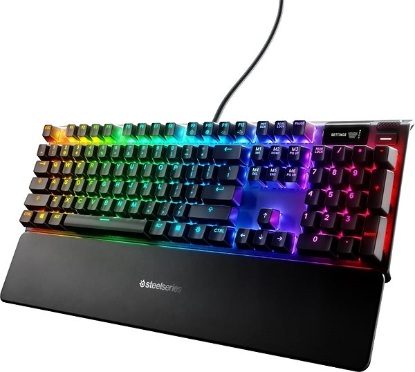 Gaming Keyboard SteelSeries Apex 7 (Blue Switch) US Lateral view