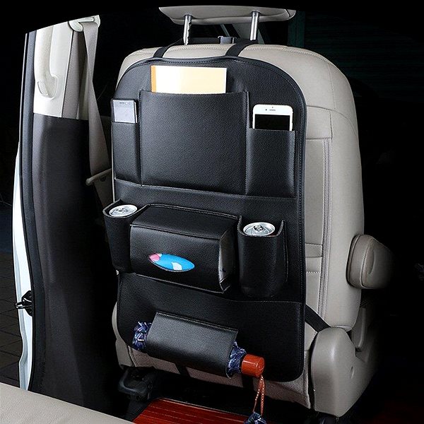 Car organiser Car seat organiser - black .