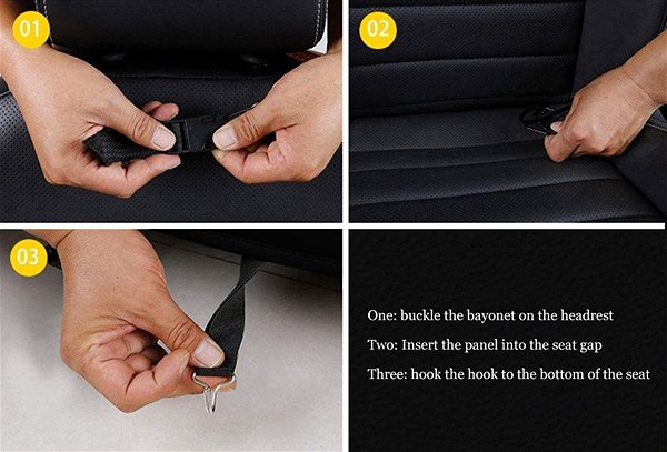 Car organiser Car seat organiser - black .
