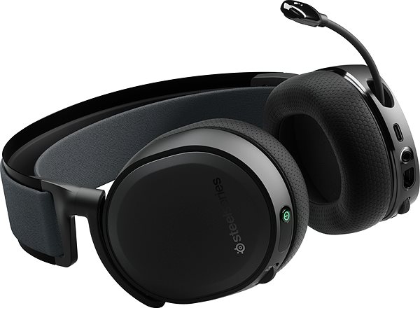 Gaming Headphones SteelSeries Arctis 7+ Black Lateral view