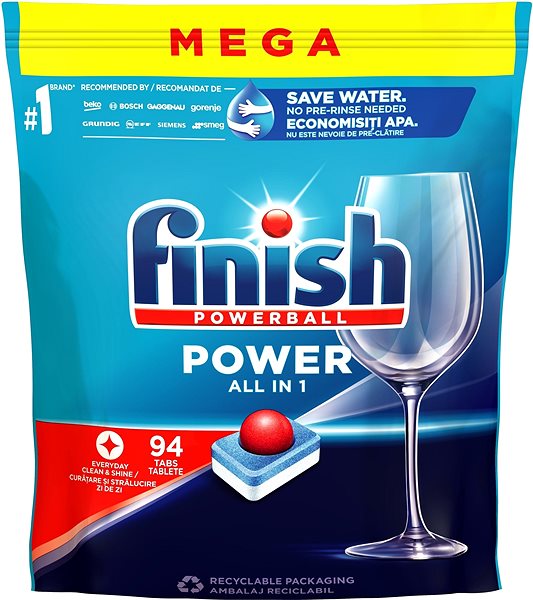 Tablety do myčky FINISH Power All in 1, 94 ks ...