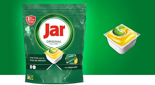 Tablety do umývačky JAR Original Lemon 45 ks Vlastnosti/technológia