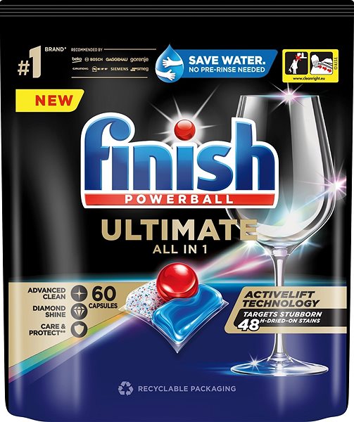 Mosogatógép tabletta FINISH Ultimate All in One 60 darab ...