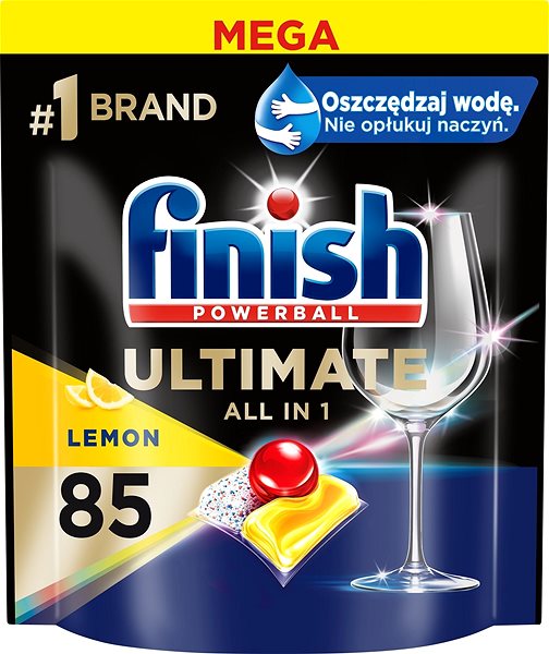 Tablety do umývačky FINISH Ultimate All in 1 Lemon Sparkle 85 ks ...