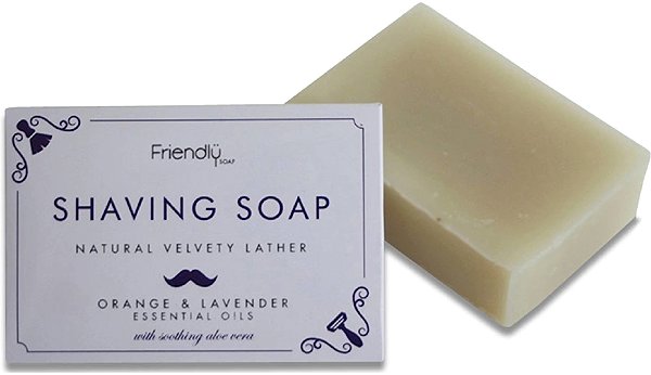 Solid Soap Friendly Soap Natural shaving soap orange and lavender .